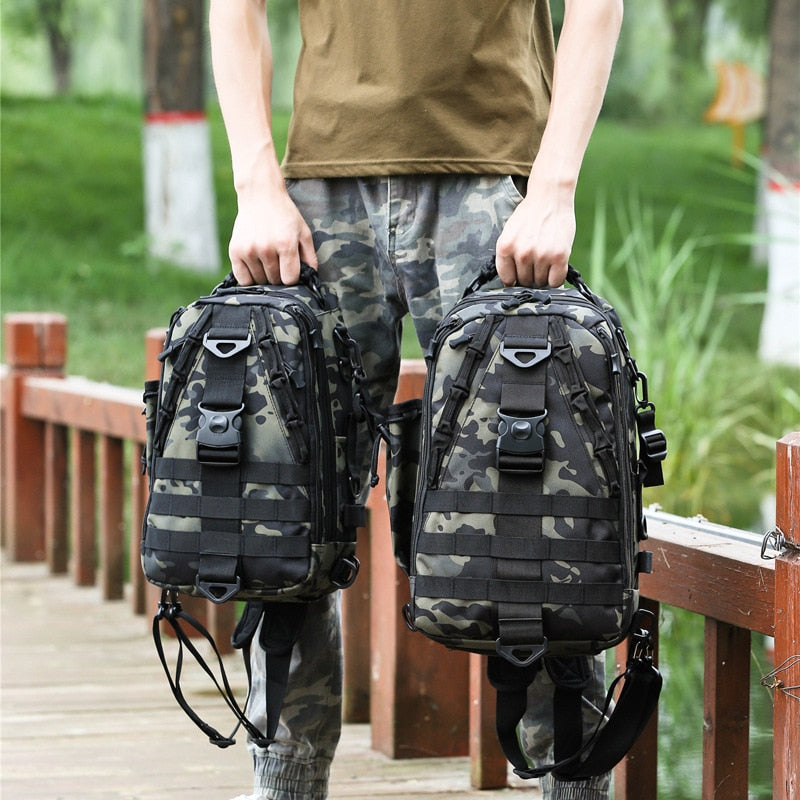 Ghosthorn Fishing Tackle Backpack Storage Bag - Outdoor Shoulder Backpack -  Fishing Gear Bag Large Black